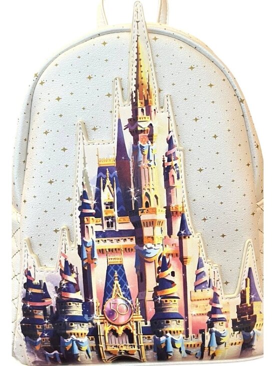 Loungefly Disney Parks 50th Magic Kingdom Cinderella Castle Mini Backpack NWT main image 5